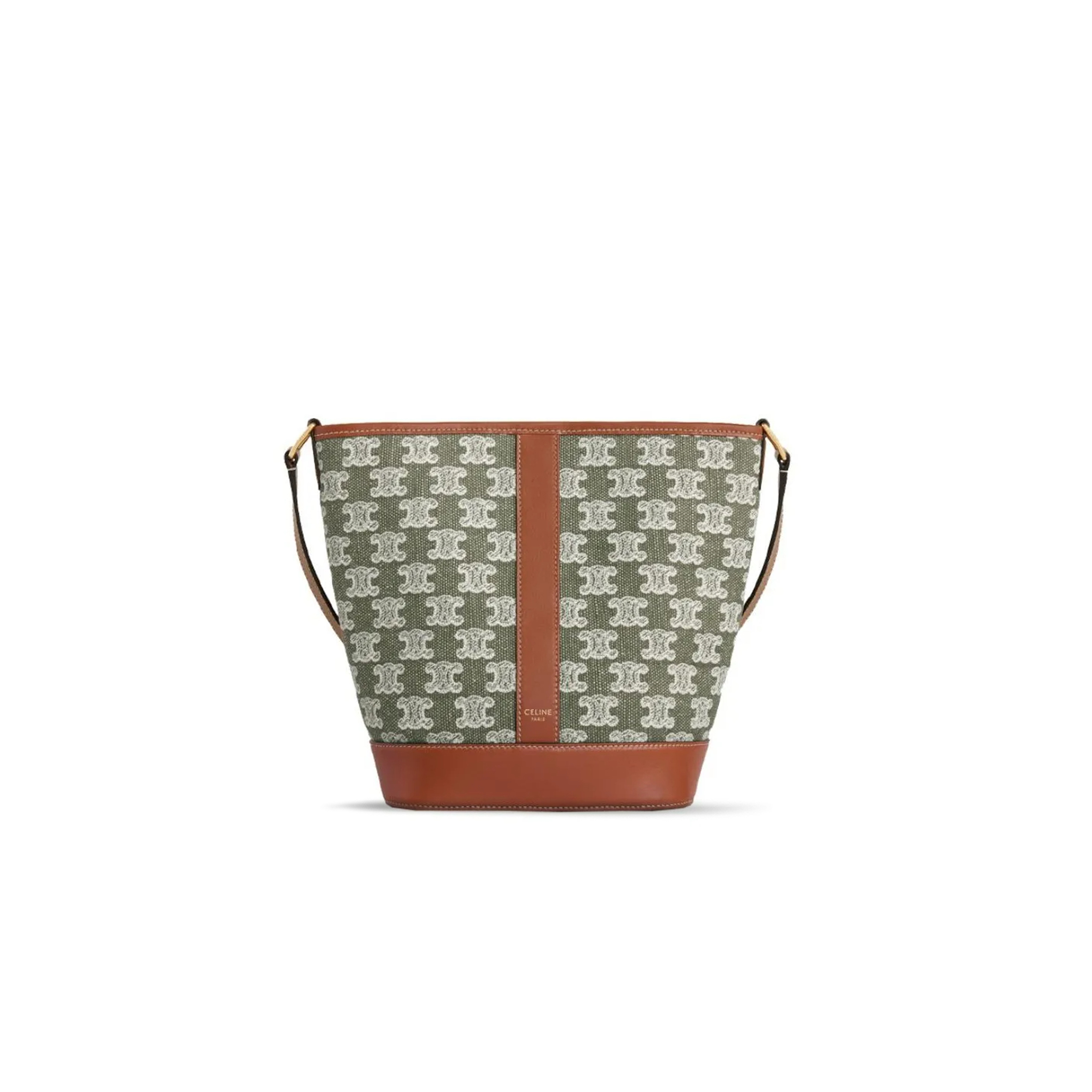 Ce**e small bucket in triomphe canvas and calfskin 191442cs8.15kh (30*22*13cm)